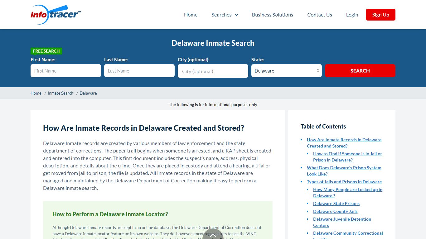 Delaware Inmate Search & Locator - Find a DE Offender ...