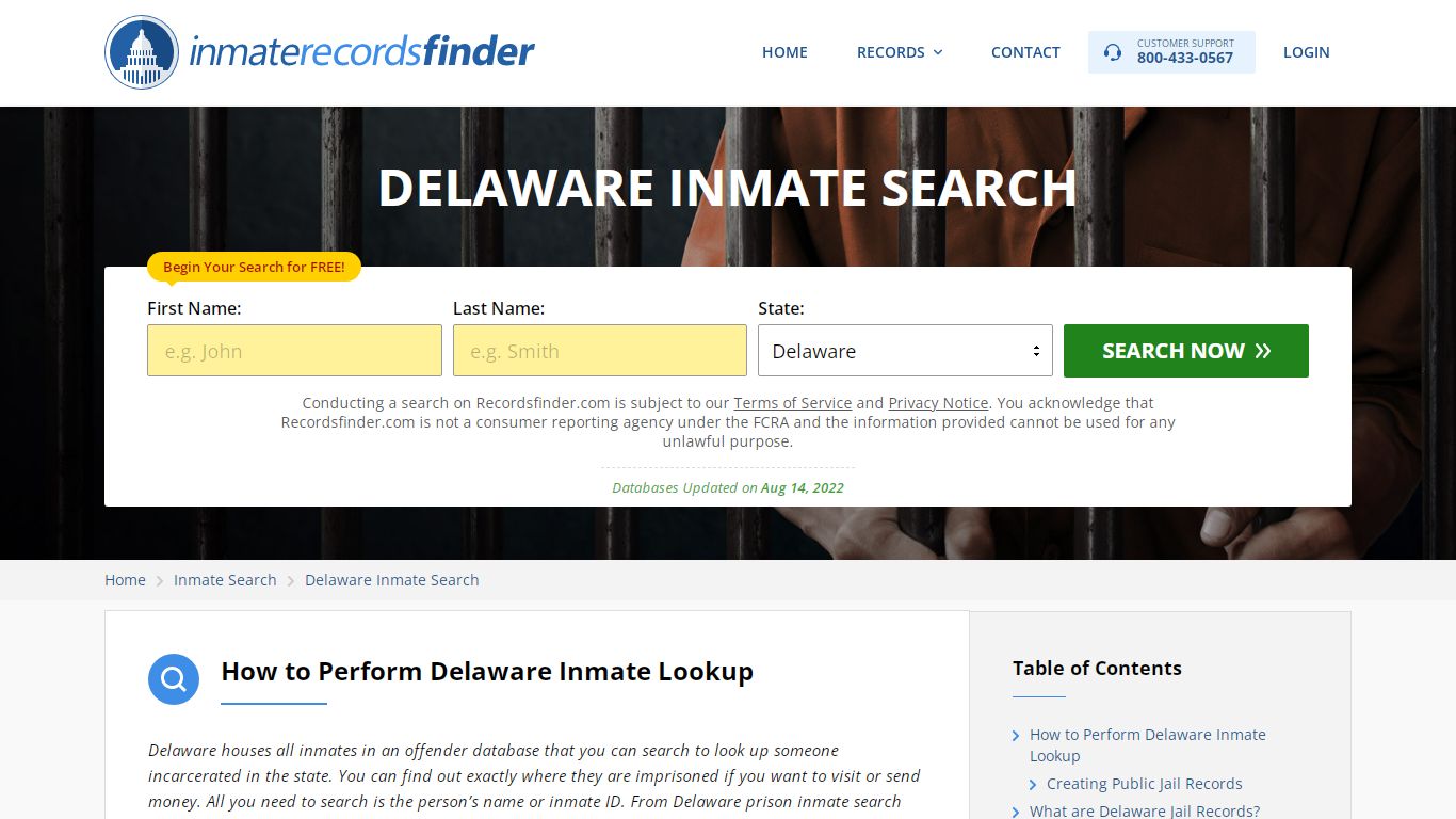 Delaware Inmate Search - Jail & Prison Records Online
