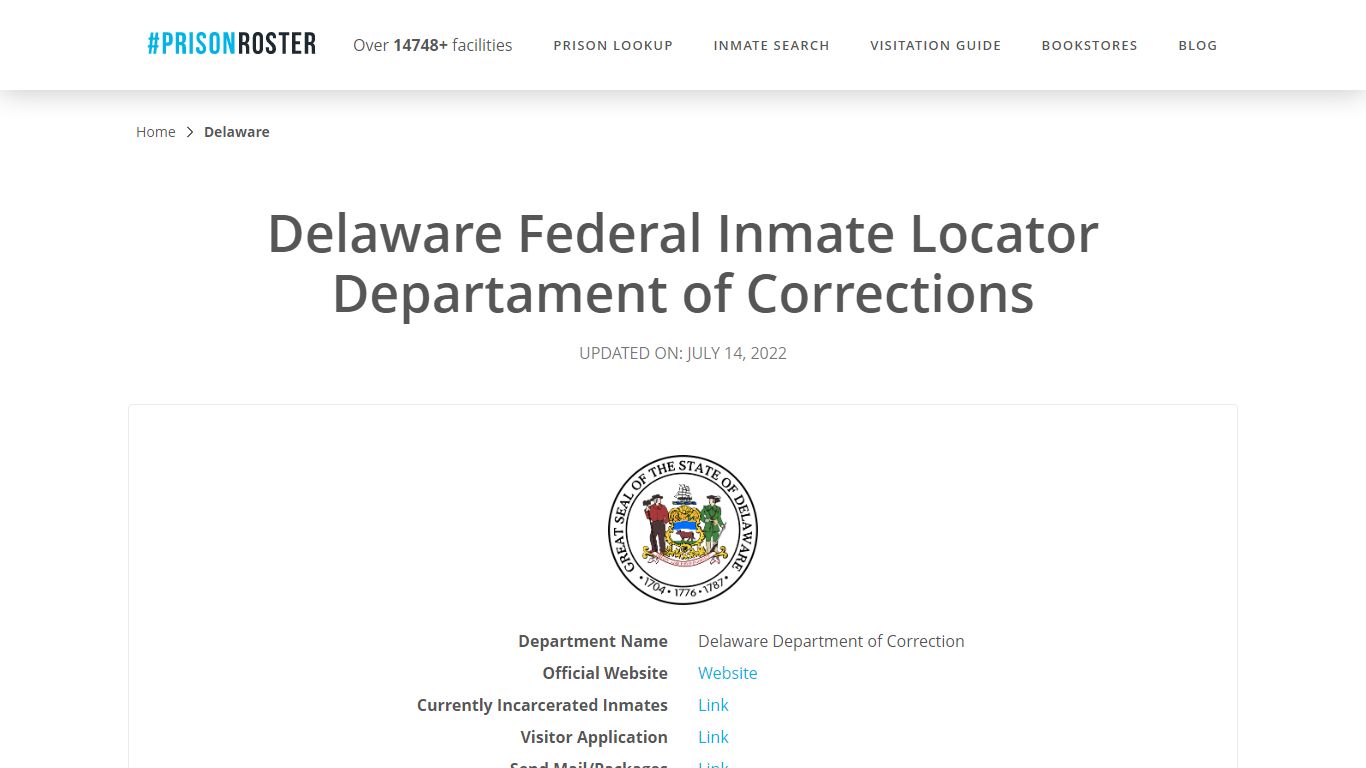 Delaware Federal Inmate Search - Prisonroster